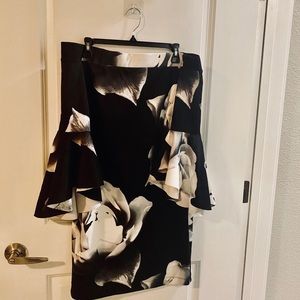 Venus black and white dress